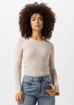 moves longsleeves twisti o-neck en beige