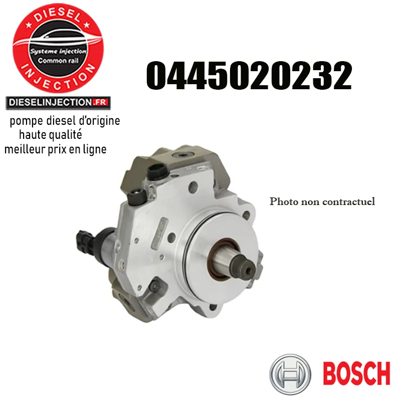 Pompe à haute pression BOSCH 0445020232 Reconditionnée
