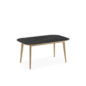 Table à manger fixe Snack Dasras céramique bois chêne ou noyer - 10 finitions 17 tailles